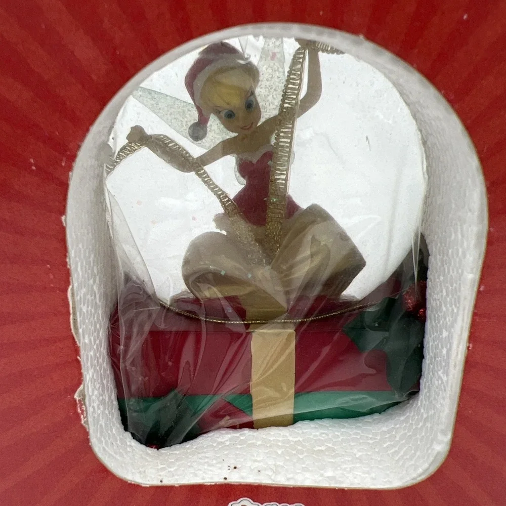 2005 Disneystore Our Family Tree Tinker Bell Snow Globe Vintage Christmas Decor
